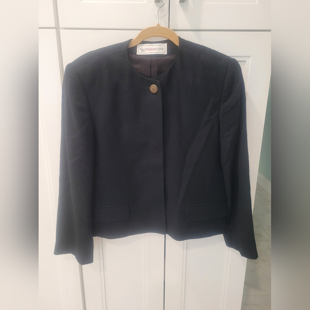 Evan Picone Black 100% Wool, Women's Jacket Size 12